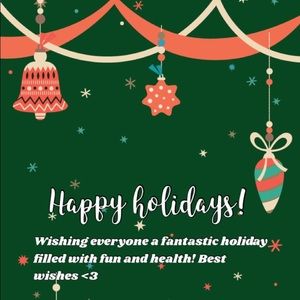 Happy holidays everyone!! Stay safe and healthy ❤️